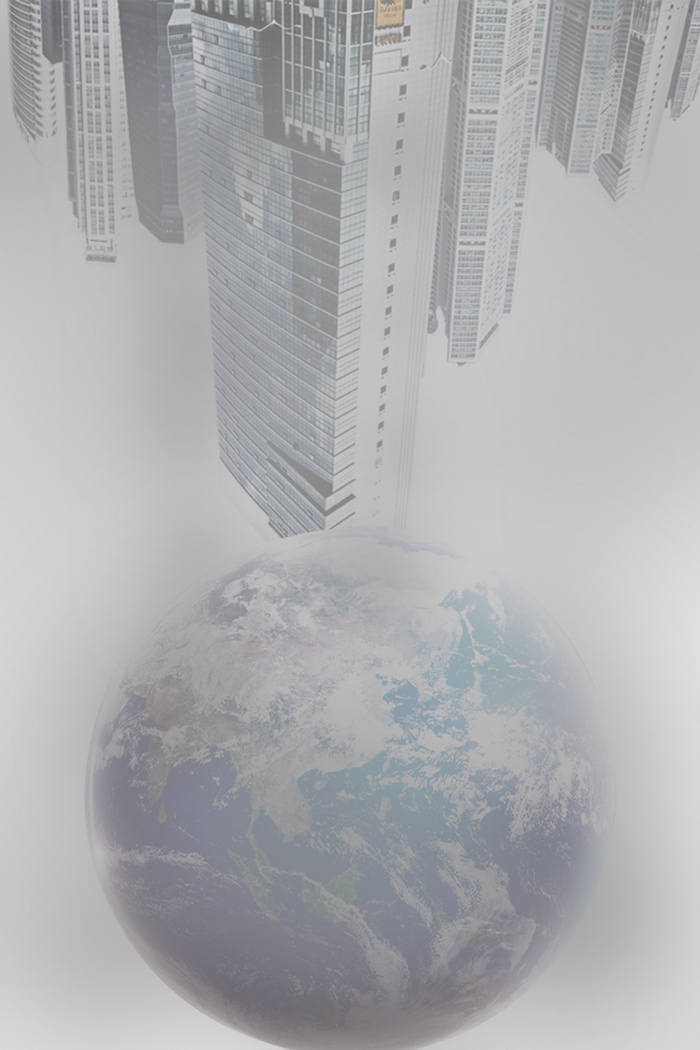 雾霾中的城市地球背景高清