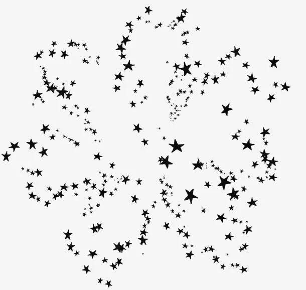 线条边框素材线条形状 星星免抠