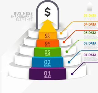 商务信息图表示意图免抠