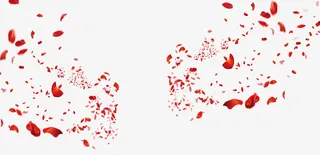红色花瓣漂浮素材免抠