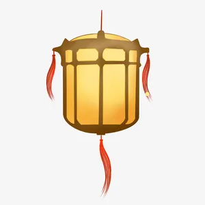 手绘中国风宫灯国潮免抠