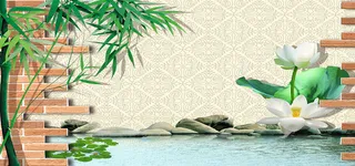 创意荷花背景图高清