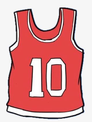 10号红色球衣免抠