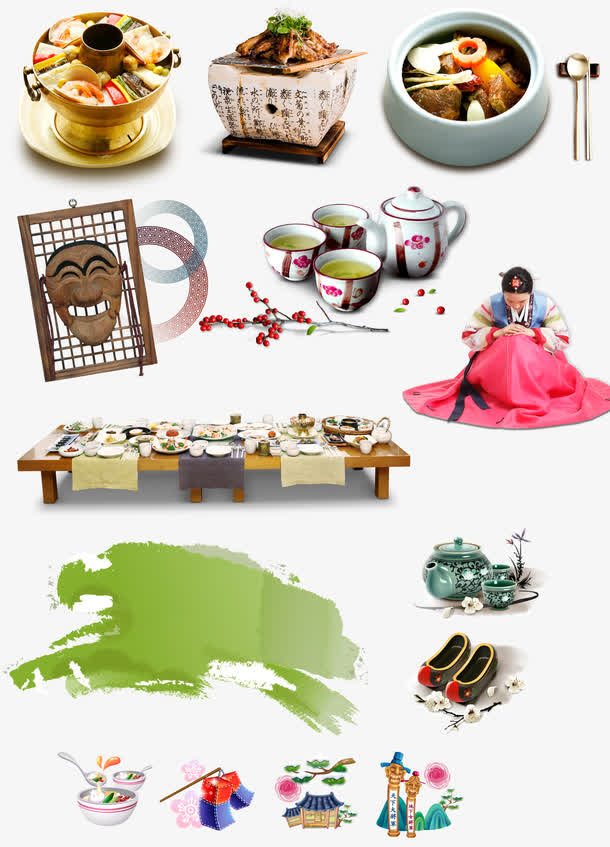 韩国美食免抠