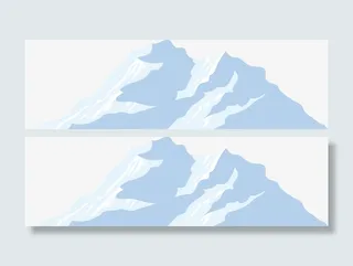 创意卡通冰山免抠