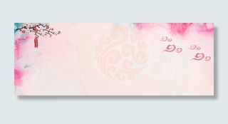 春节梦幻浪漫粉色banner背景高清