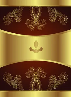 矢量金色边框花纹背景高清