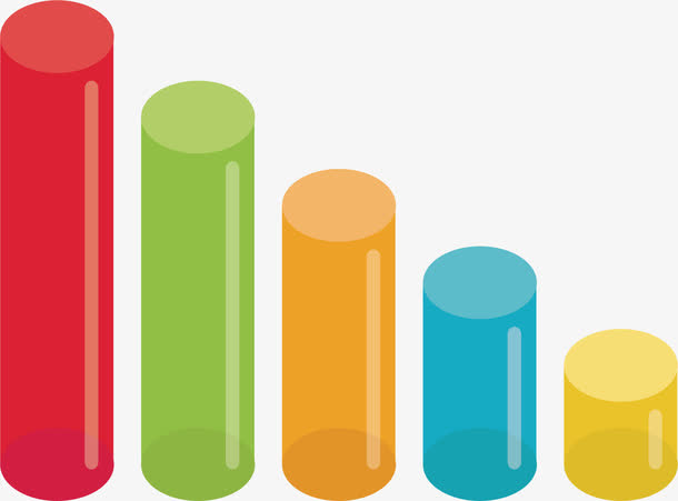 圆柱柱形图免抠