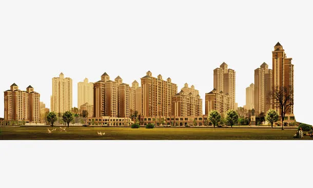 社区楼盘建筑免抠