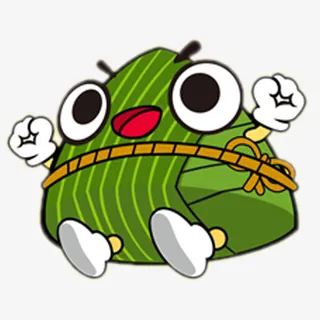 端午节卡通绿色粽子免抠
