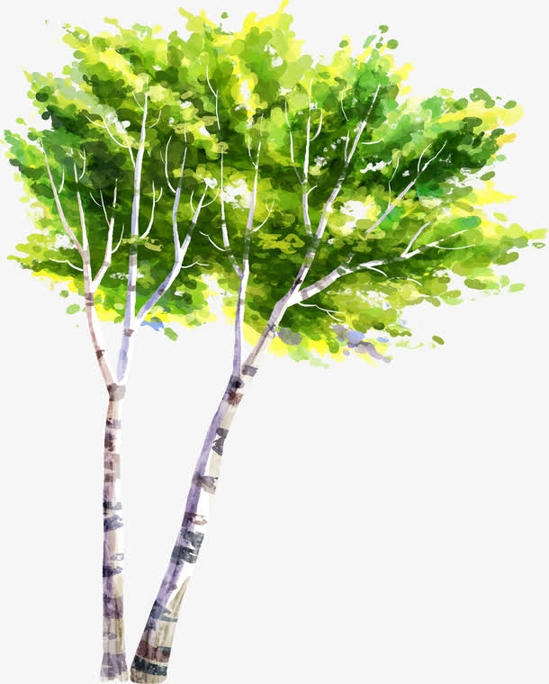 绿色小树免抠