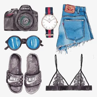 女性服饰搭配图免抠