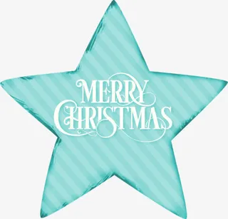 圣诞蓝色星星免抠