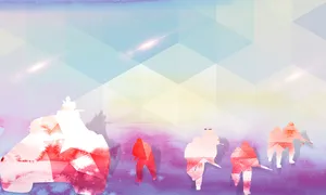 炫彩几何抗战胜利纪念海报高清