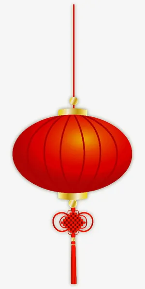 红色中国风灯笼挂饰免抠