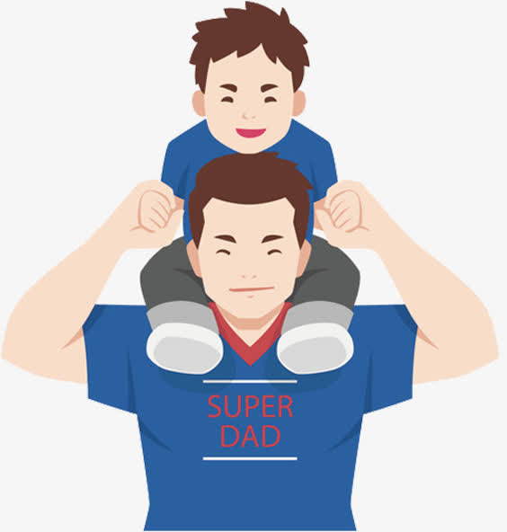 高清促销海报亲子装卡通效果图免抠