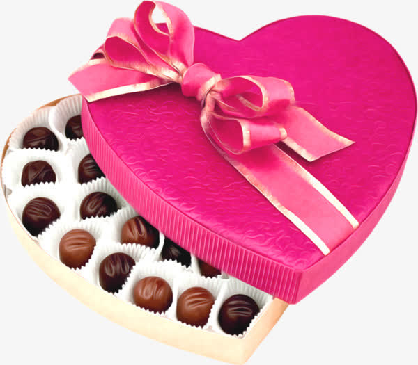 情人节春节节日巧克力礼盒素材免抠