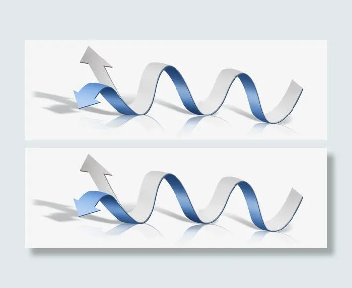 商务设计箭头弯曲免抠