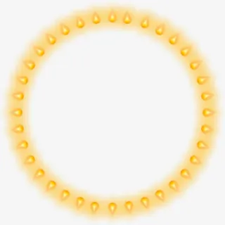 黄色光芒圆圈免抠