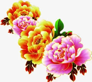 富贵牡丹中秋国庆免抠