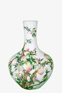 花草图案古代瓷瓶免抠 花草图案古代瓷瓶免抠