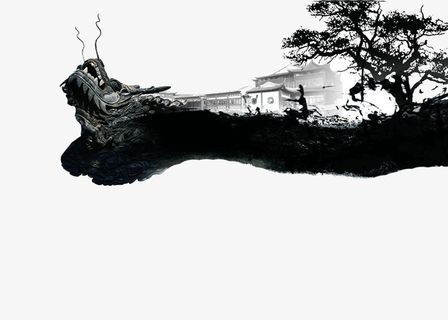 创意水墨画免抠