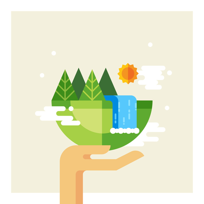 春天艺术简约公益背景素材高清