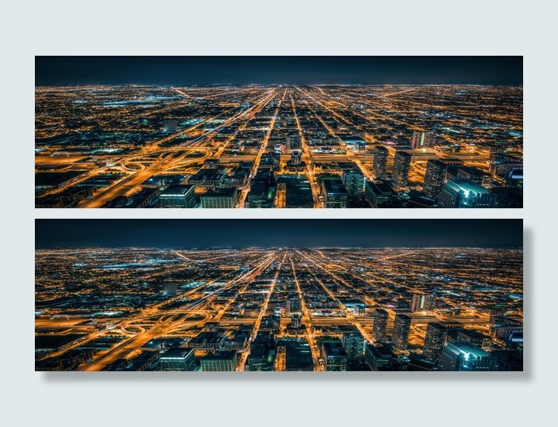 城市路网灯光背景高清