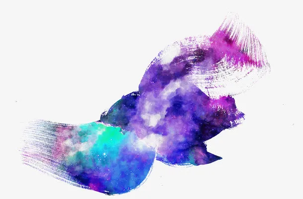渐变色星空免抠