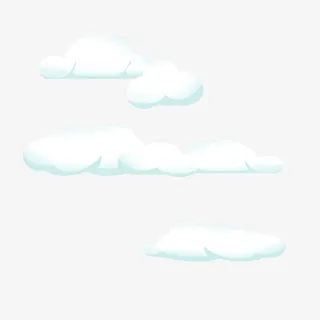 云朵白云卡通天空元素芳免抠