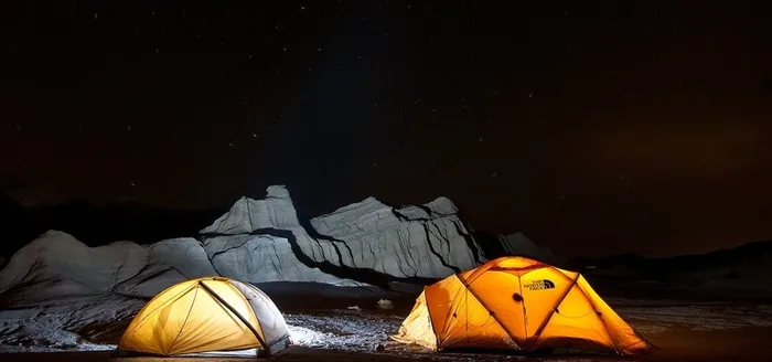 户外夜景夏令营背景高清
