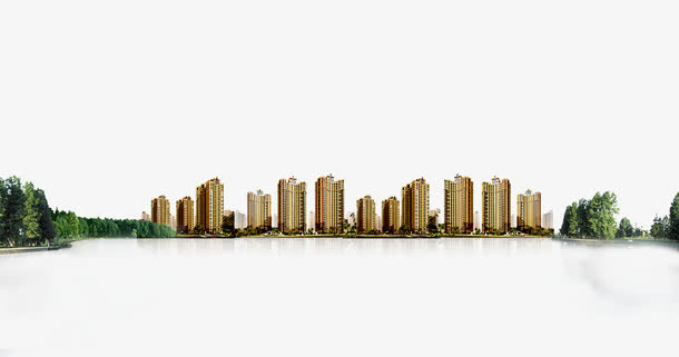 现代科技建筑群免抠