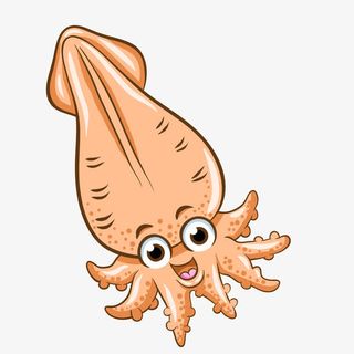 矢量手绘海洋日大章鱼免抠