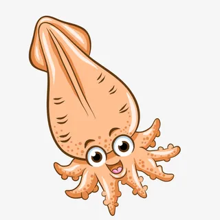 矢量手绘海洋日大章鱼免抠
