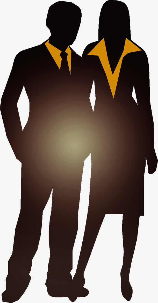 职场人物剪影招聘海报免抠