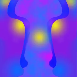 几何渐变多色水瓶免抠