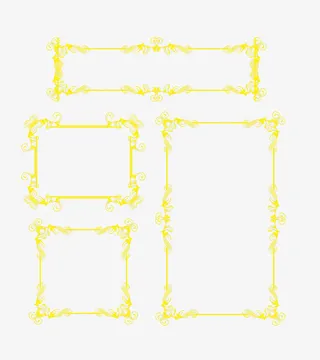 金丝边框免抠