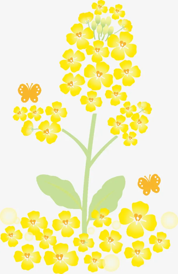 春天黄色花朵装饰免抠