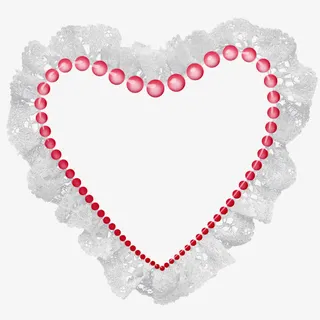 情人节心形边框装饰素材免抠