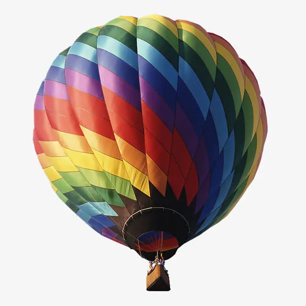 彩色热气球免抠