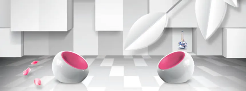d立体家具装修背景banner