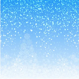 冬季雪地飘雪松树背景素材高清