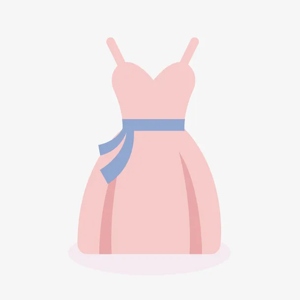 粉色连衣裙礼服矢量图免抠