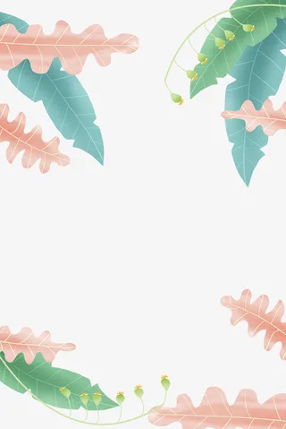 文艺清新花草花环海报设计装饰免抠手绘/卡通手绘元素