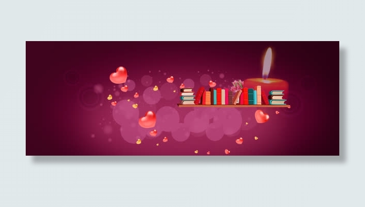 教师节绚丽红色背景banner