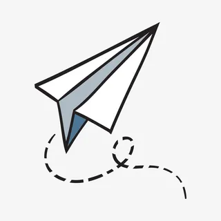 白色活动纸飞机矢量图免抠