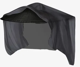 黑色大侠古典斗笠免抠