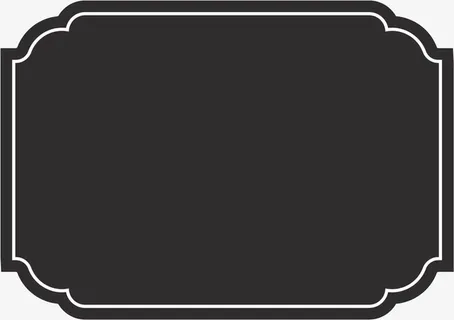 黑色简约框架免抠