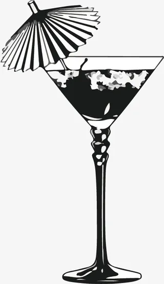 夏日清凉饮品简笔画免抠