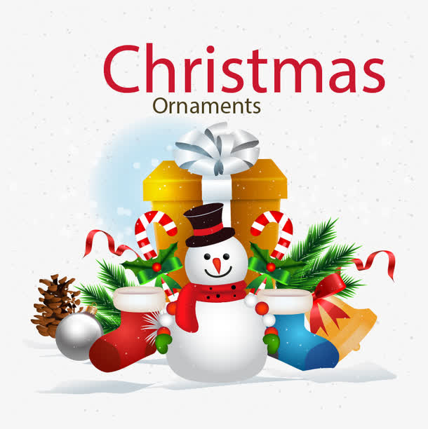 立体效果的雪人免抠